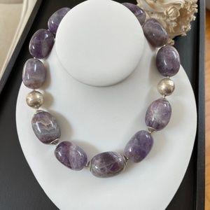 Semi-precious amethyst necklace